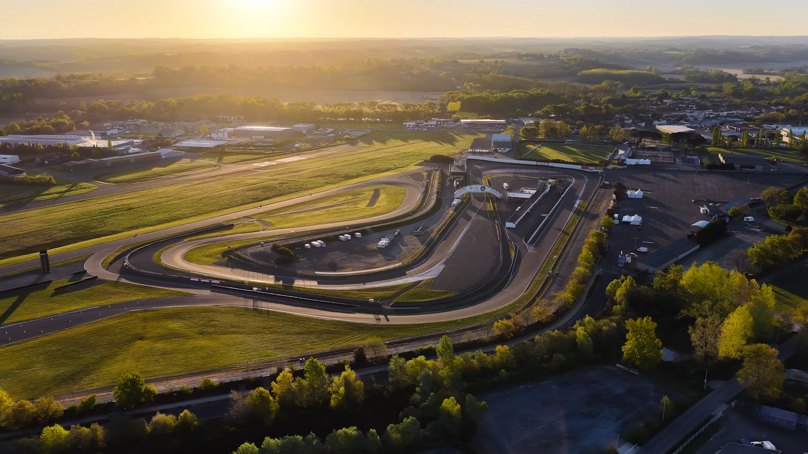 Kartodromo trasa iš paukščio skrydžio
